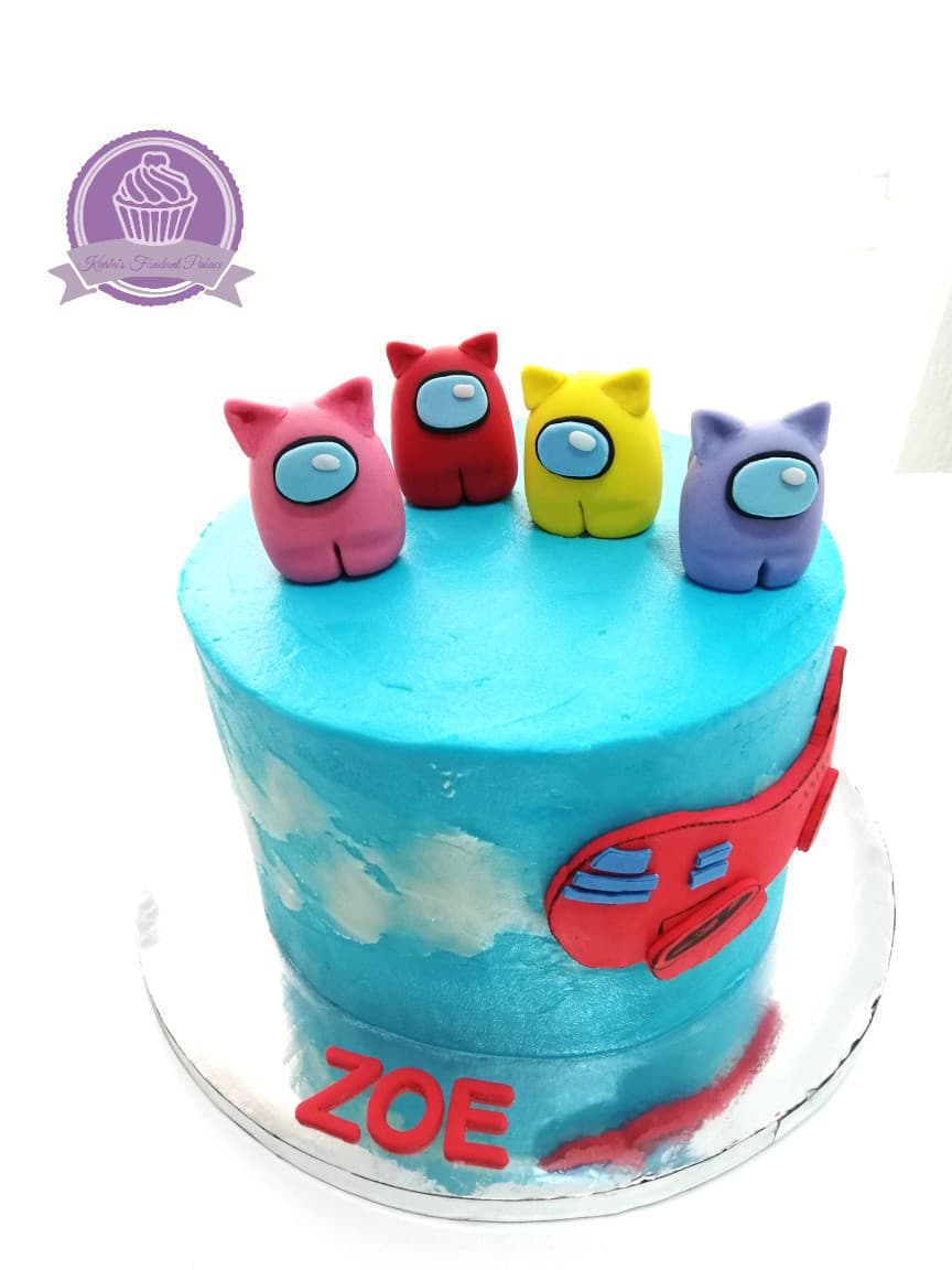 Pastel de fondant para celebración de cumpleaños