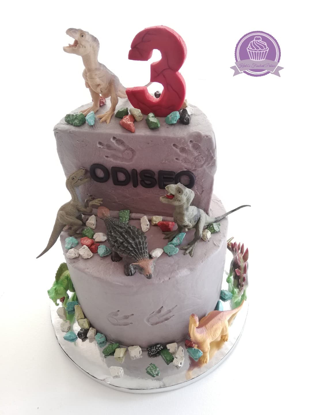 Pastel de fondant para celebración de cumpleaños
