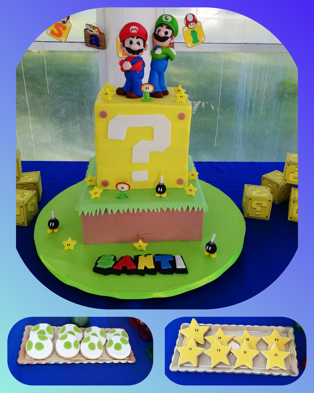 Pastel de fondant para celebración de cumpleaños