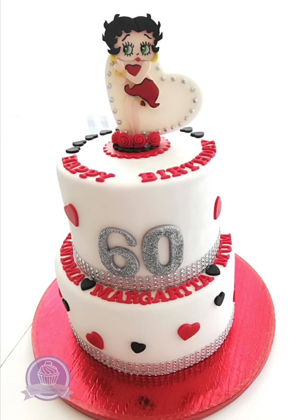 Pastel de fondant para celebración de cumpleaños