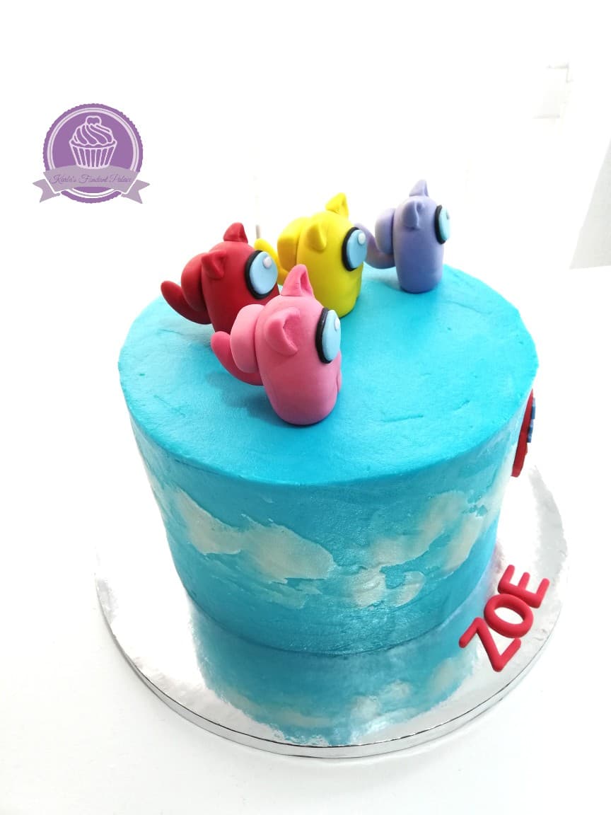 Pastel temático de fondant