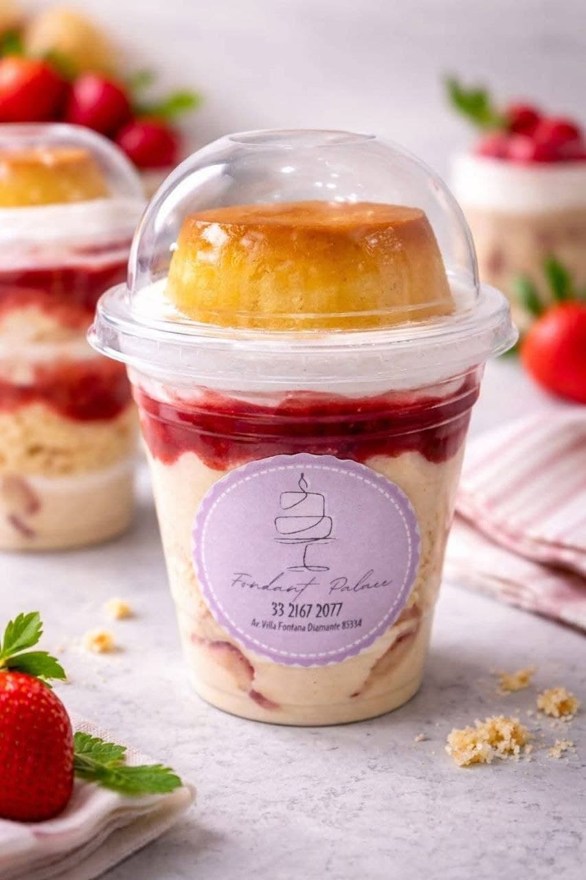 Postre individual para mesa dulce